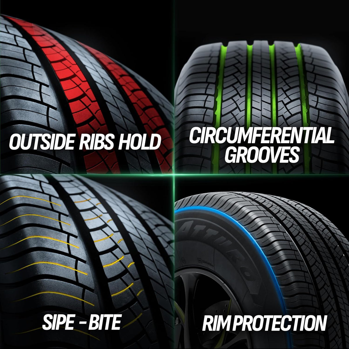 ATTURO AZ600 All-Season Touring Tire, 225/60R18 100H