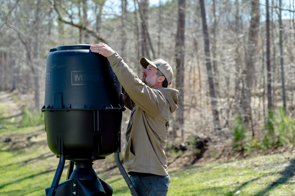 Moultrie Gravity Deer Feeder - Tripod Game Feeder - Easy Conversion Adapter - Protein Pellet Ready - Rugged No-Power Setup for Deer Management