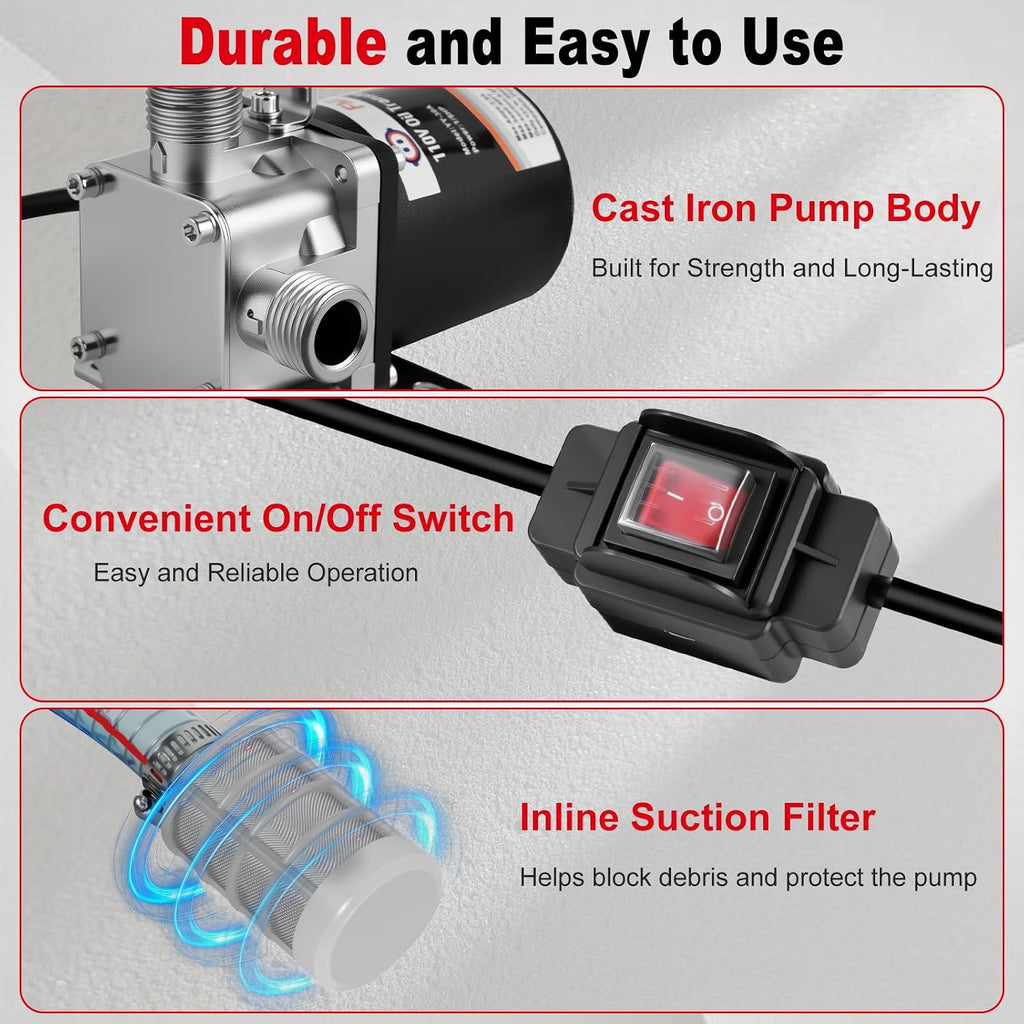FMCNMech 8 GPM 110V Electric Oil Transfer Pump Kit