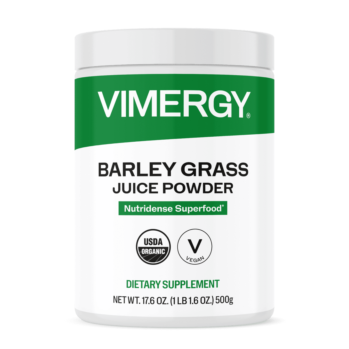 VIMERGY USDA Organic Barley Grass Juice Powder, 62 Servings – Super Greens Powder
