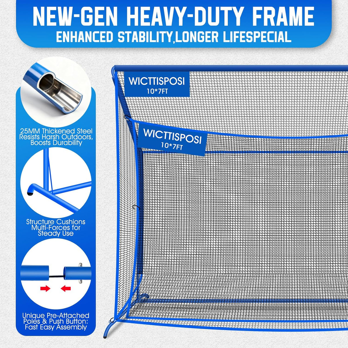 Golf Net with Extra Striking Net, Heavy Duty Golf Practice Hitting Net Huge