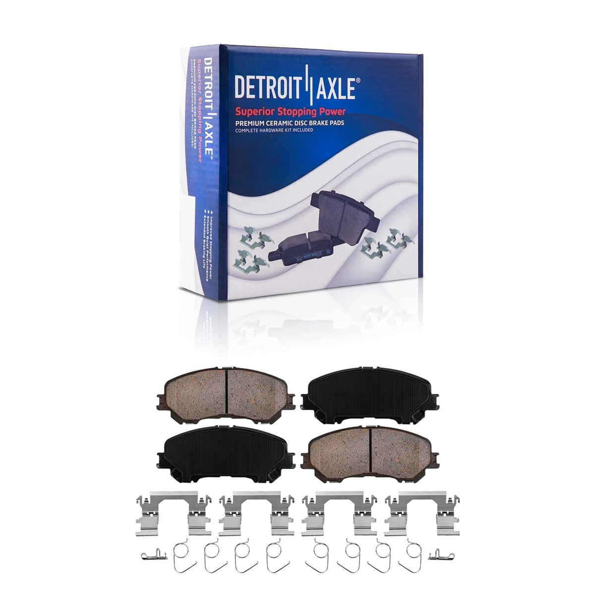 Detroit Axle - 8pc Brake Kit for 2014-2020 Nissan Rogue, 2017-2022 Rogue Sport, Front and Rear Drilled & Slotted Brakes Rotors Ceramic Brake Pads