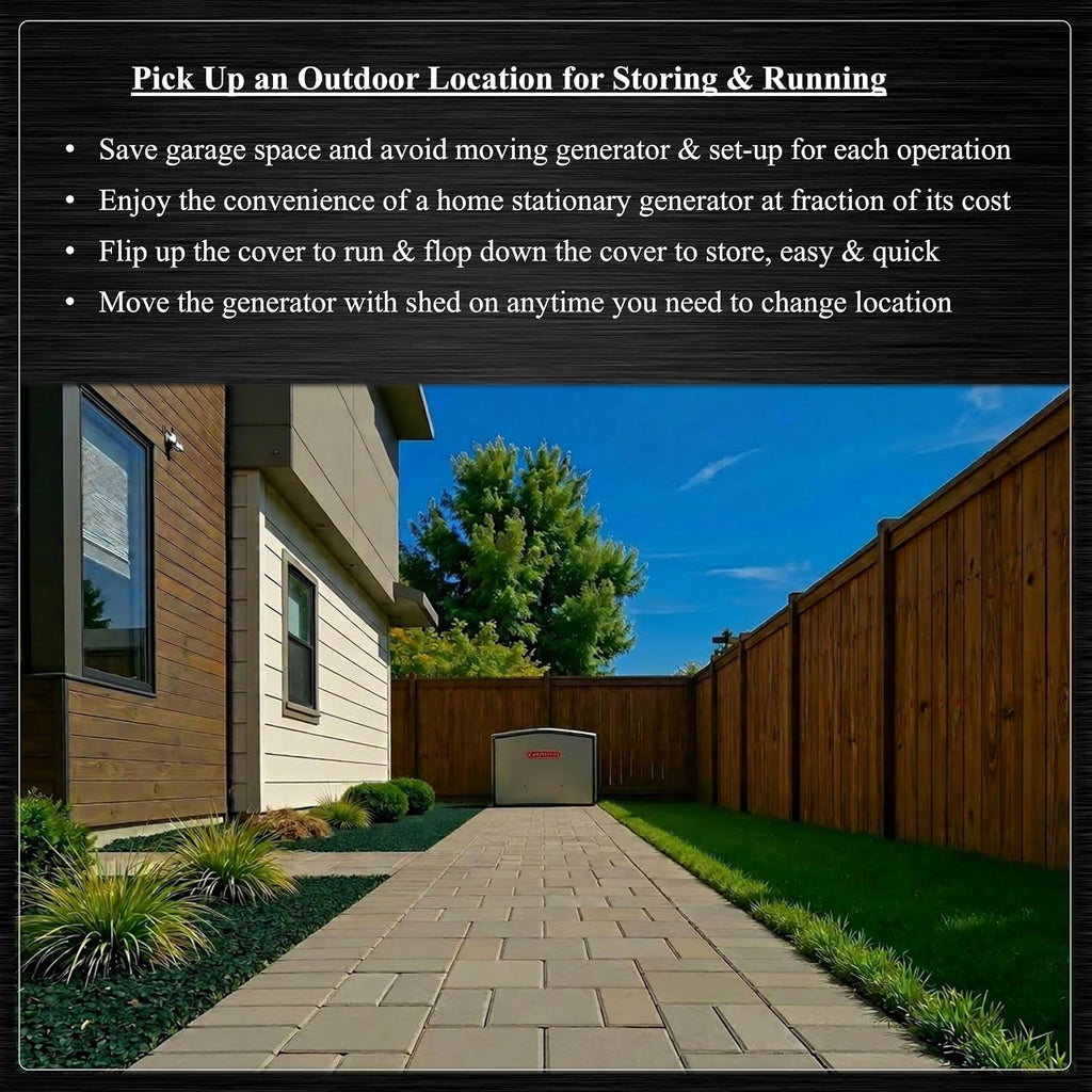 Generator Shed For Storing & Running Generator Outdoor - Combining Generator Covers While Running & Generator Covers for Outside Storage into one