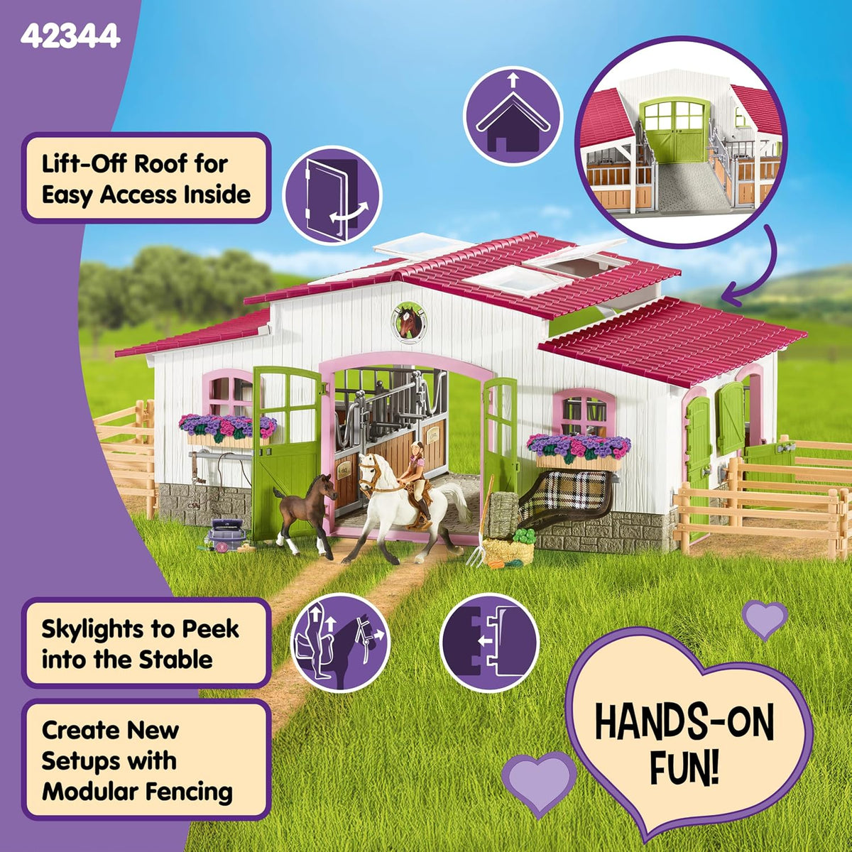 Schleich Horse Club - 97Pc Riding Center With Rider And Horses | 42344