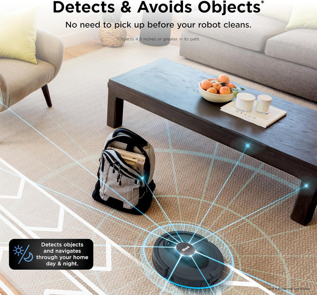 Shark AV2501S AI Ultra Robot Vacuum, with Matrix Clean, Home Mapping, 30-Day Capacity HEPA Bagless Self Empty Base, Perfect for Pet Hair, Wifi, Dark