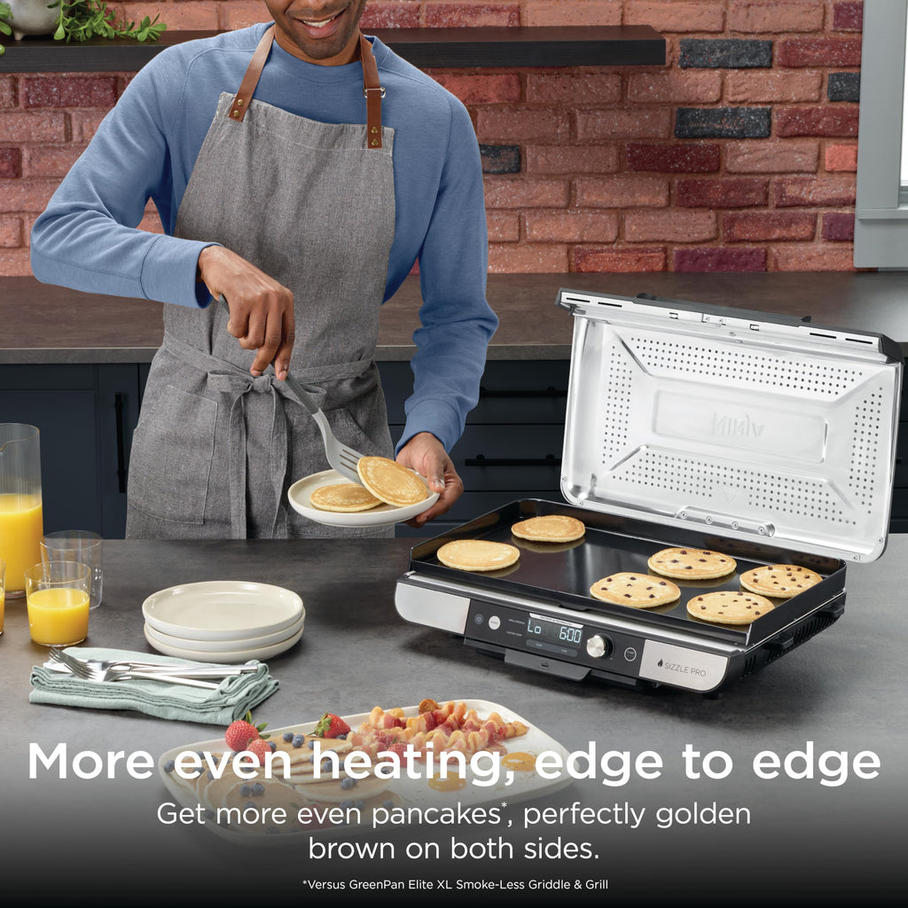 Ninja® Sizzle™ Pro XL 20'' Indoor Griddle & Grill, Silver, GX101