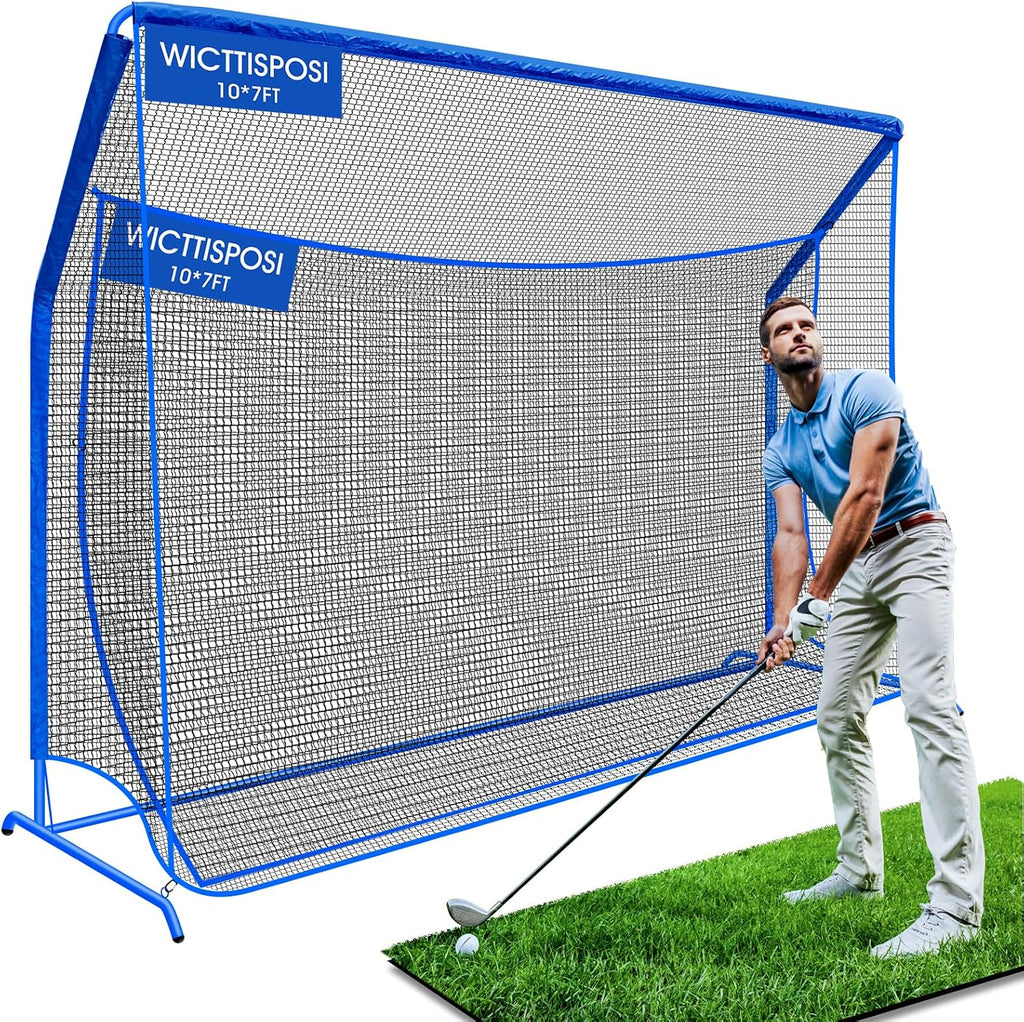 Golf Net with Extra Striking Net, Heavy Duty Golf Practice Hitting Net Huge