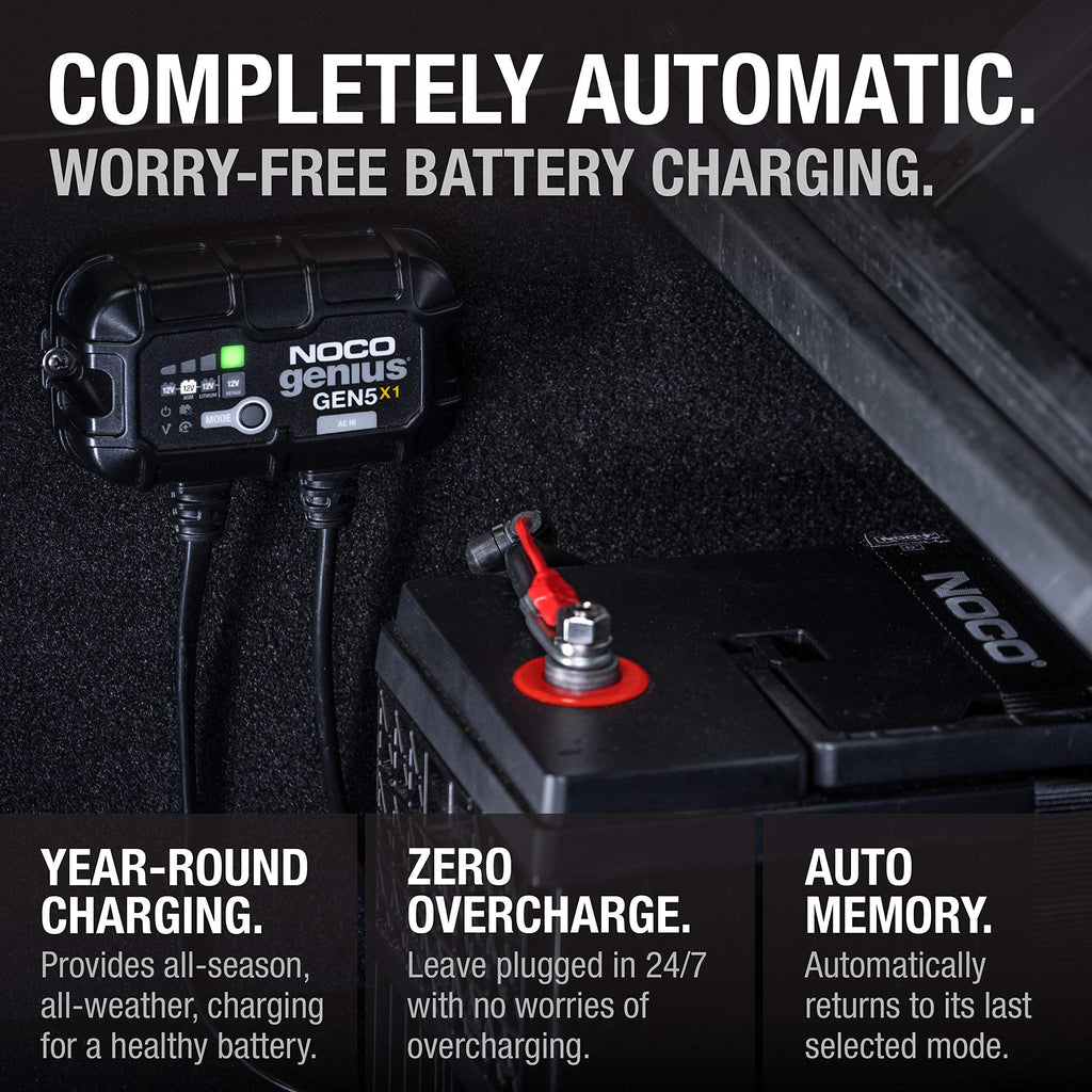 NOCO GEN5X1 12V 5A 1-Bank OnBoard Marine Battery Charger & Maintainer