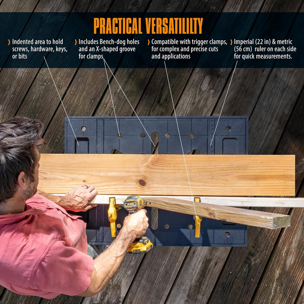 Express Folding Worktable, Easy Setup Portable Folding Workbench