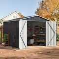 WKM 8X8 FT Outdoor Storage Shed Black