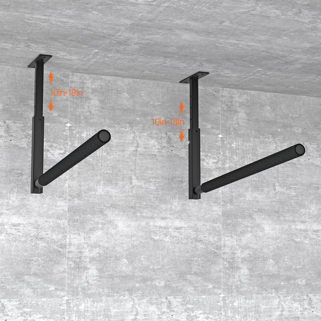 Ceiling Ladder Rack, 150 lbs Garage Storage, Adjustable
