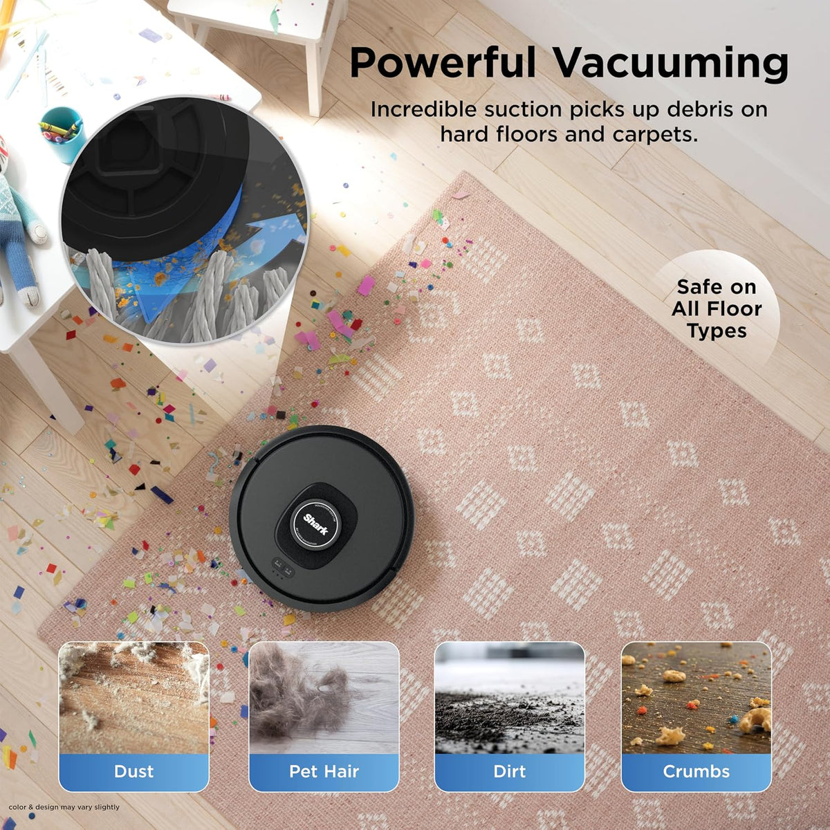 Shark AV2501S AI Ultra Robot Vacuum, with Matrix Clean, Home Mapping, 30-Day Capacity HEPA Bagless Self Empty Base, Perfect for Pet Hair, Wifi, Dark