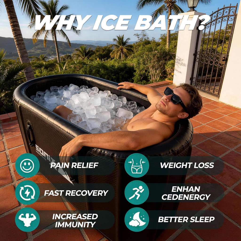 EONIX Cold Plunge Tub,152 Gallon,Inflatable Ice Bath Tub for Athletes