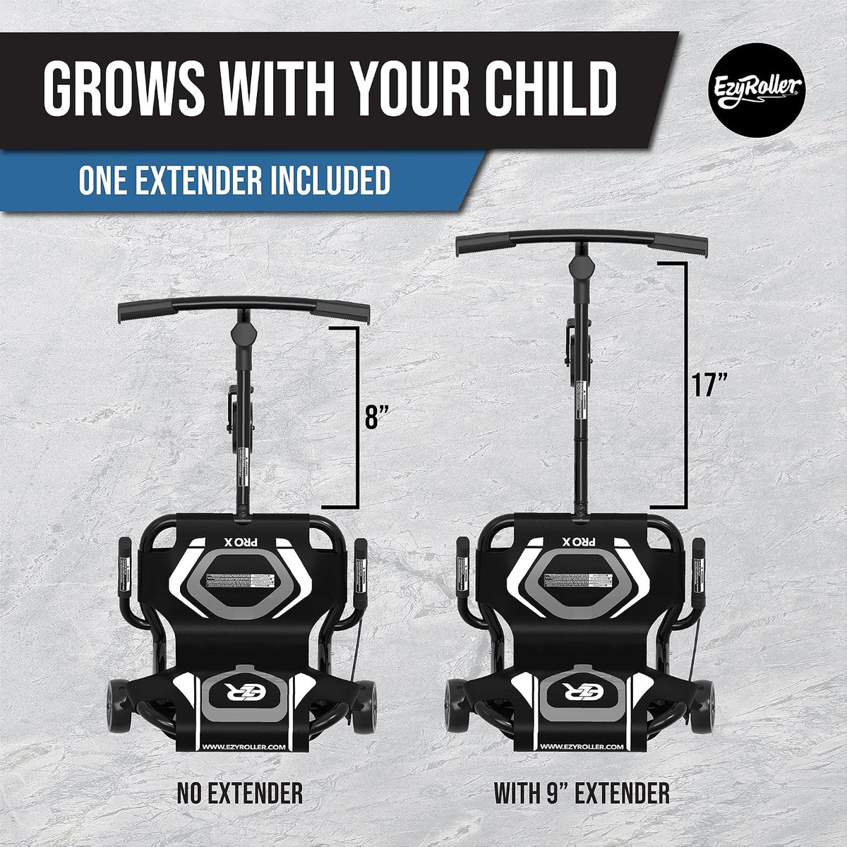 Ezyroller Pro X Ride On Toy for 10+ Ideal Weight 100-180 lbs, Blue