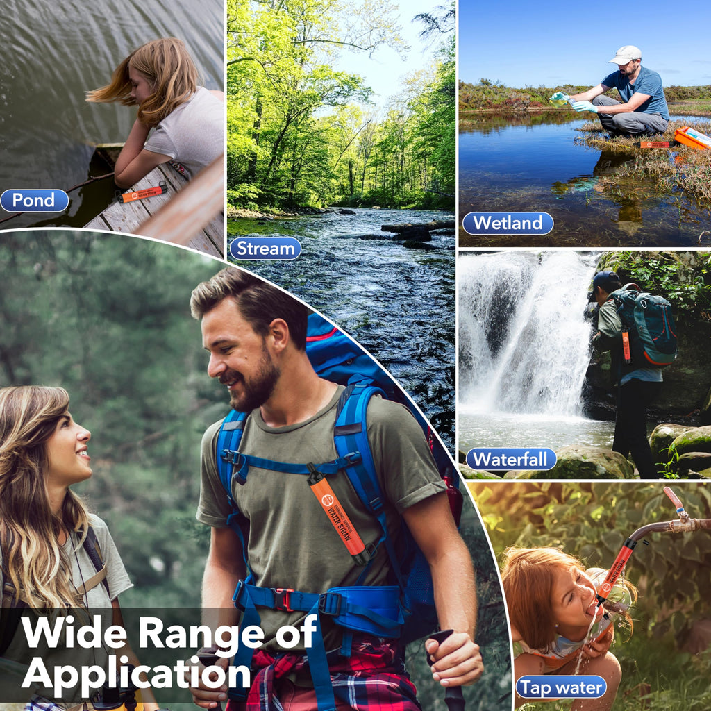 Straw Water Filter 5 Pack - Outdoor Camping & Hiking Survival Gear