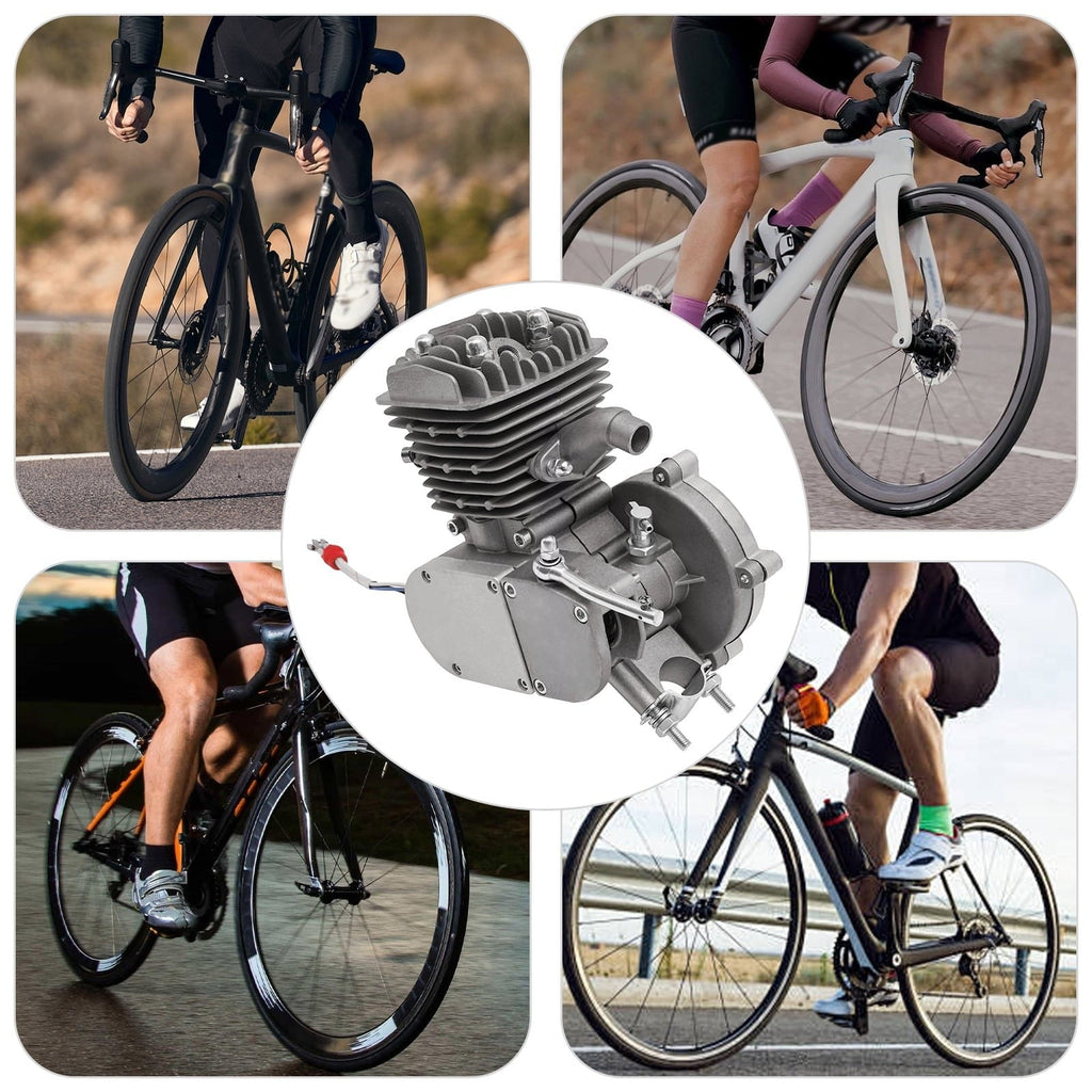 ChicHomey 80cc 2-Stroke Bicycle Engine,1.85kw 5500 RPM Gas Motor with CDI Ignition, for 26-28" V-Frame Bikes