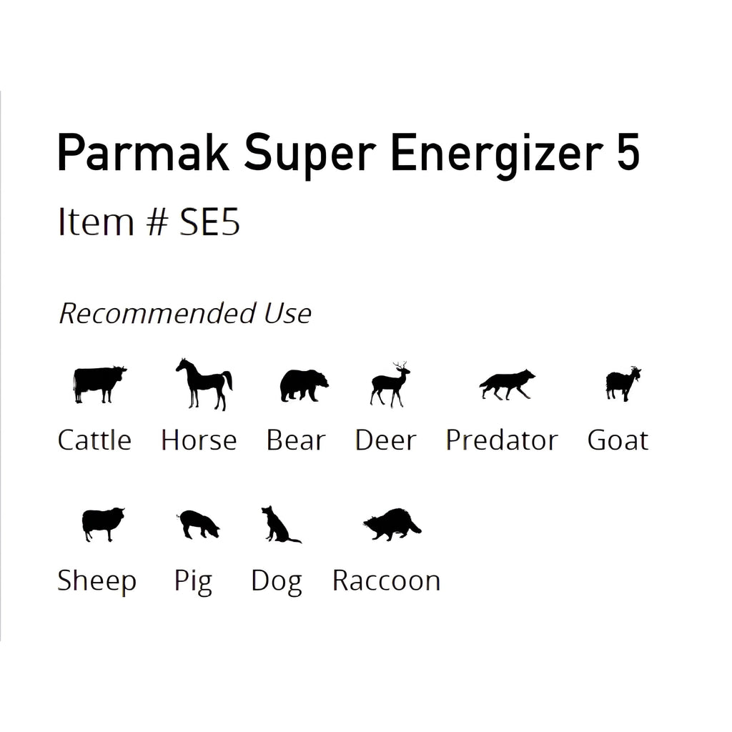Parmak Super Energizer 5 Electric Fence Charger, 50-Mile Range, Red