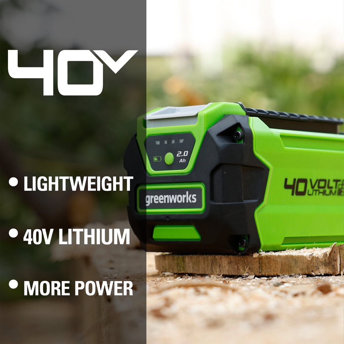 Greenworks G-Max Li-Ion 40V 2Ah Battery 29462 Compatible Only with Greenworks G-Max Tools