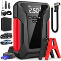 8-in-1 Emergency Jump Starter & Tire Inflator – 4000A Peak for Gas/Diesel Engines, 150PSI Auto-Stop Air Compressor, LED Light + Power Bank | All