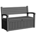 EasyUp 80 Gallon Storage bench Lockable Waterproof Deck Box - Outdoor Storage Box for Patio,Garden and Porch,Tools and Cushions（Black）
