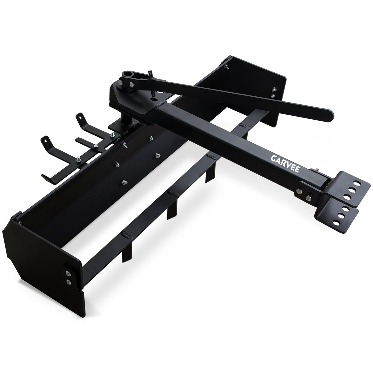 Garvee 42 Inch Box Scraper Sleeve Hitch Tow Behind for ATV UTV Lawn Tractor, Grader Attachment with Box Blade & Weight Tray for Landscaping Leveling
