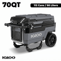 Igloo 70 QT Trailmate Journey Rolling Cooler, Carbonite Gray