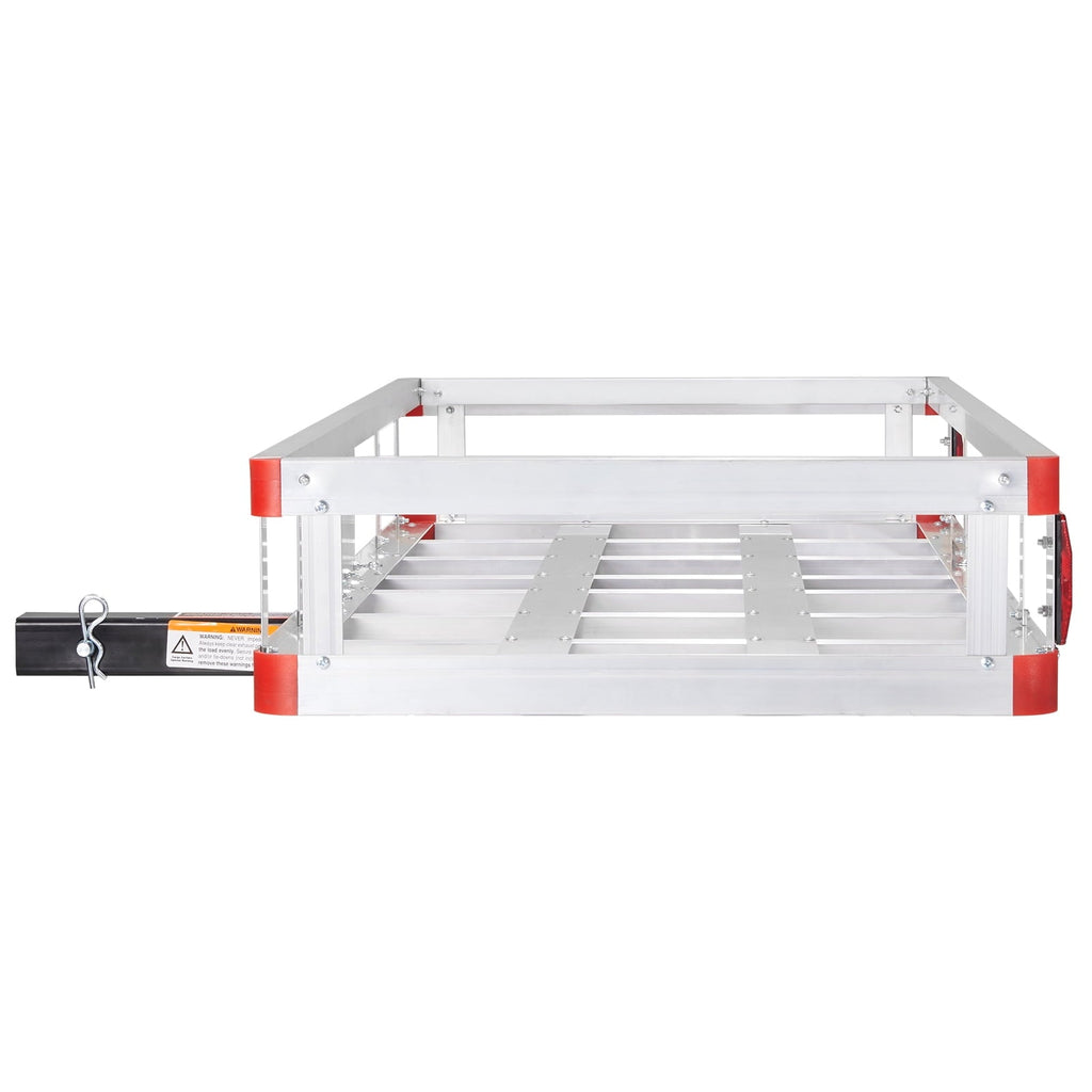 KFFKFF Aluminum Hitch Cargo Carrier, 500lbs Capacity, Rust-Resistant Basket