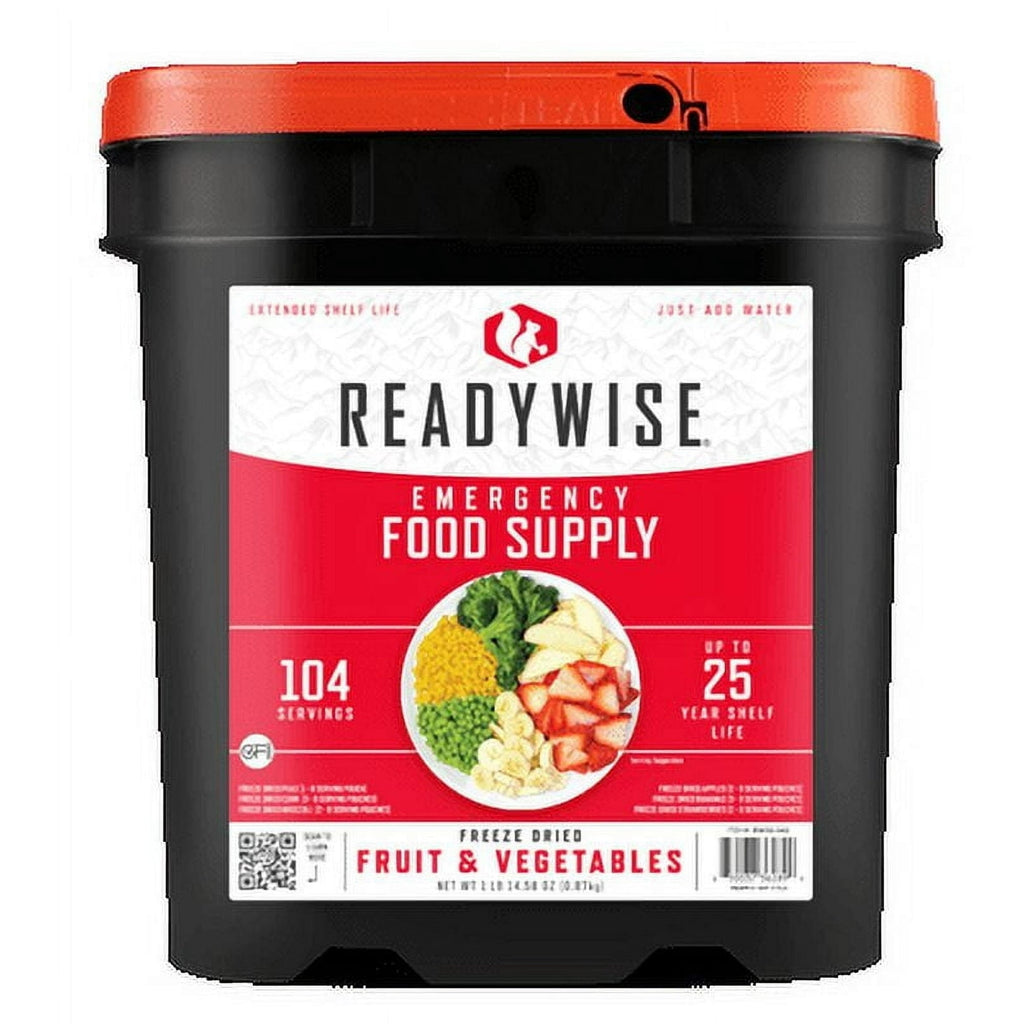 ReadyWise Emergency Food Freeze-Dried Fruit and Vegetable, 104 Servings