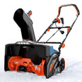 SENIX 21-Inch 15A Corded Electric Push Snow Blower,12-Inch Clearing Depth, 33FT Throw Distance, LED Lights, Foldable Handle