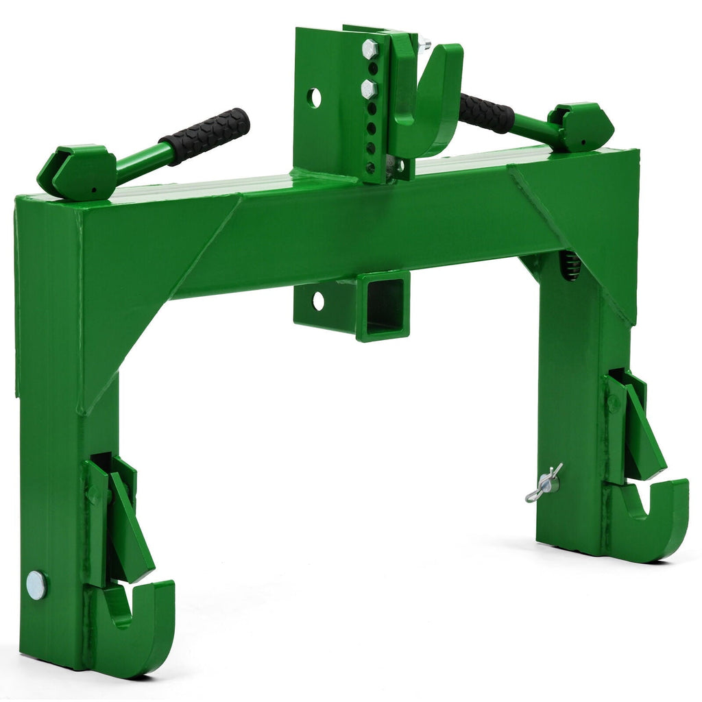 Uforic Category 1 Tractor 3 Point Quick Hitch, 3000 LBS 3-Pt Attachment with 2" Receiver & 5 Adjustable Bolt Positions