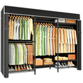 Ulif E13C Heavy Duty Closet Organizer System，Freestanding Clothing Racks for Hanging Clothes，Adjustable Garment Rack 63" W x 16" D x 77" H Hold 960