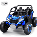 Wisairt 24V Ride on Toys 4WD Ride on Cars with Remote Control, 2 Seater Electric Car for Kids, Power Car Wheels, UTV w/ 4 Motors, Music, Lights, 3