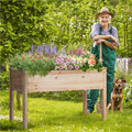 Yaheetech Rectangle Fir Wood Raised Garden Bed Planters, Wood