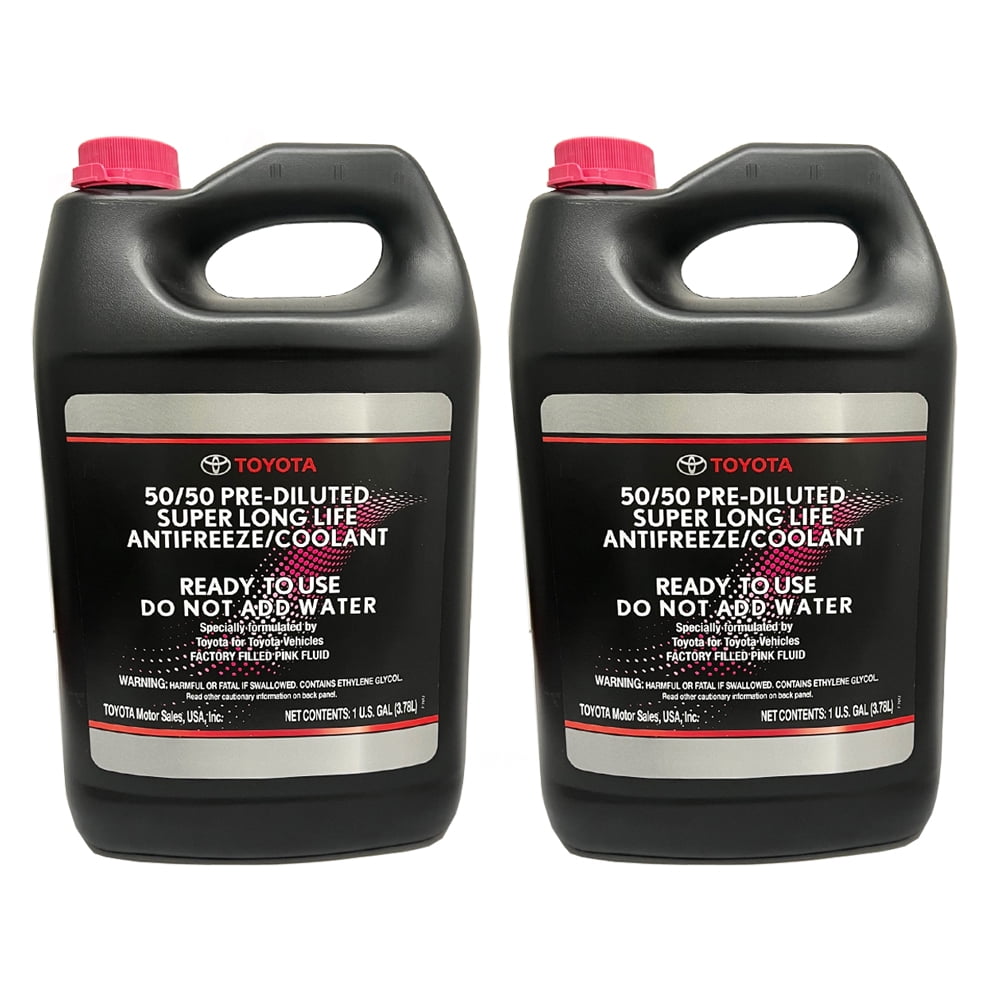 set of 2 toyota-scion engine coolant / antifreeze genuine 00272sllc2