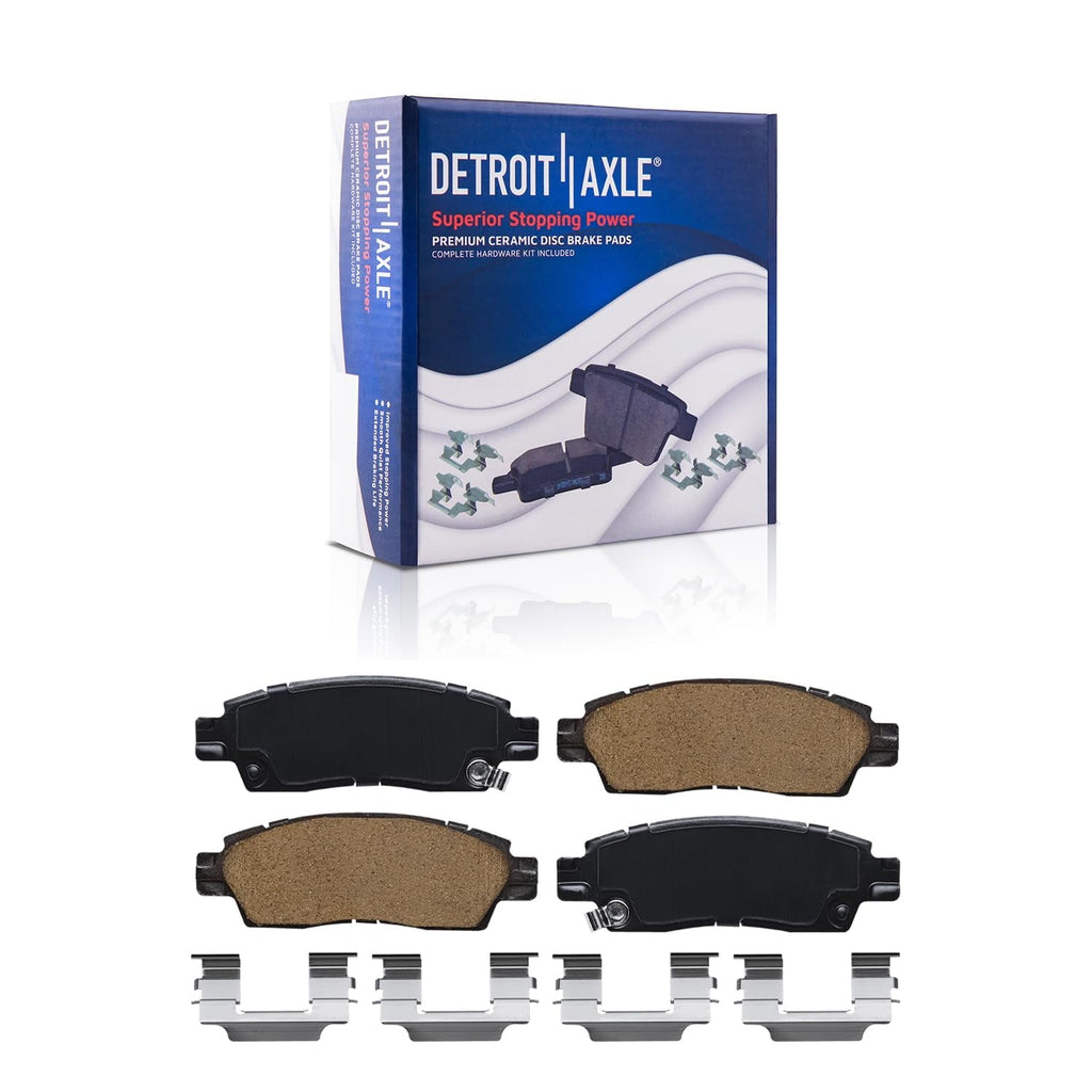 Detroit Axle - Brake Kit for Chevy Traverse Buick Enclave GMC Acadia Saturn Outlook Brake Rotors and Ceramic Brakes Pads Front & Rear Replacement
