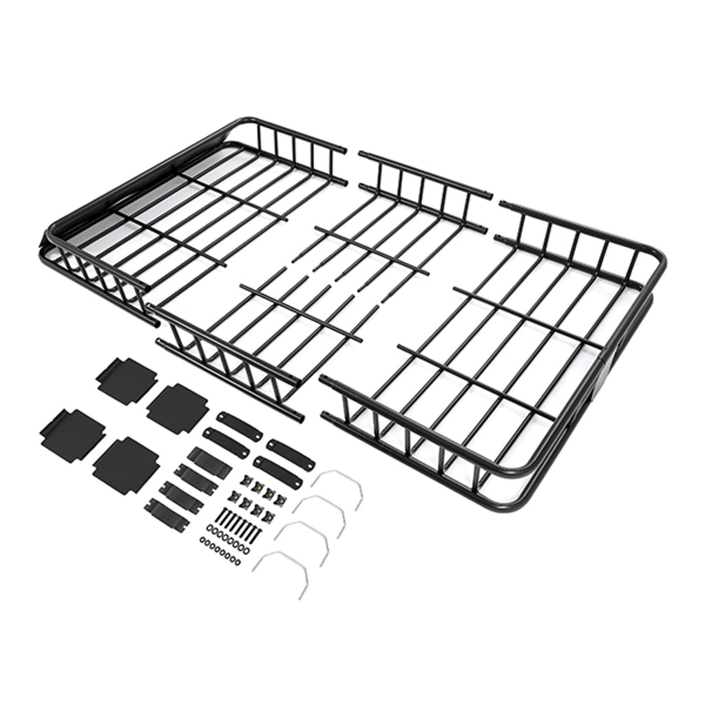 HECASA Upgrade Adjustable Roof Rack Cargo Carrier with Extension,64" x 39" x 6'' Universal, 250LBS Weight Capacity Heavy Duty Steel Car SUV ,Top