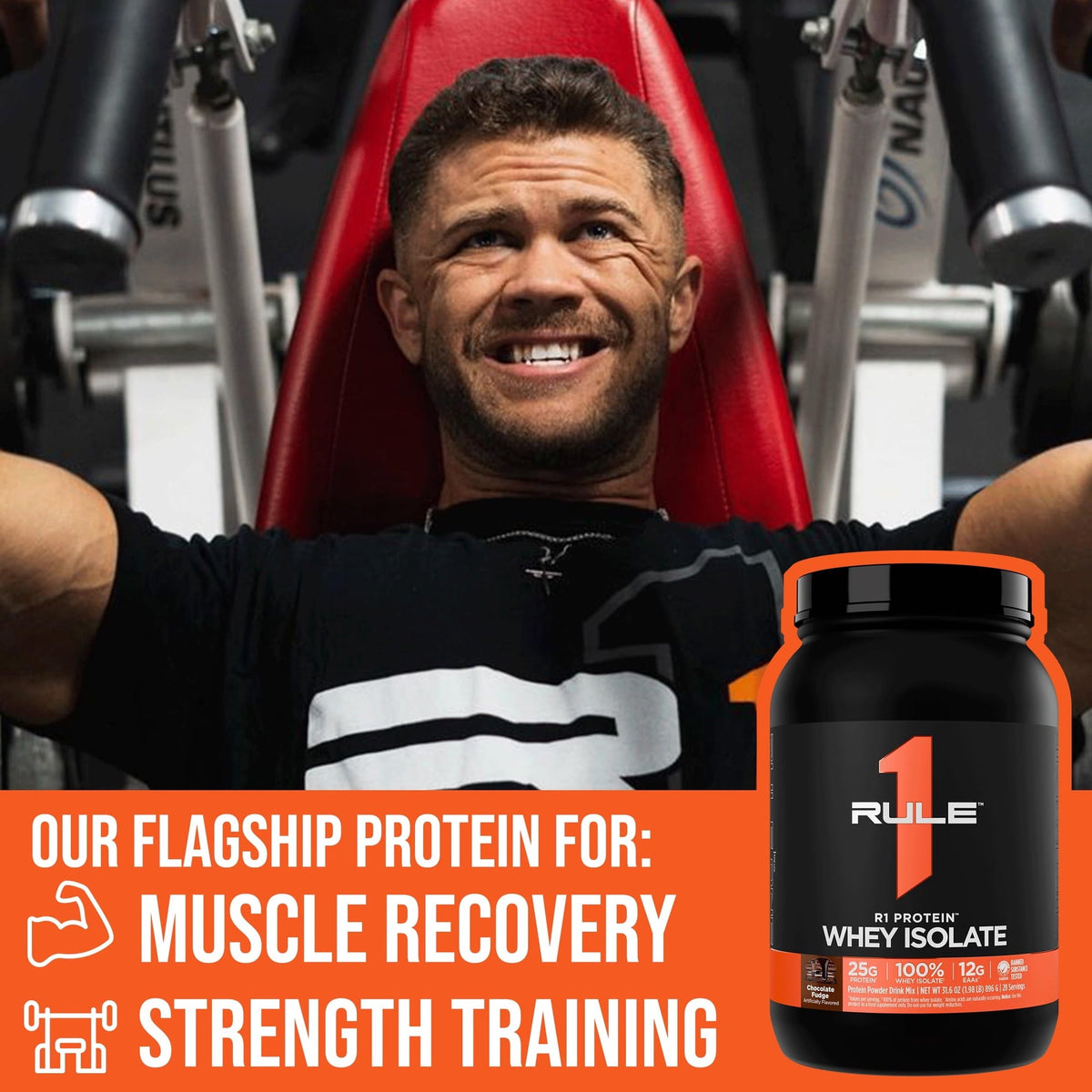 Rule 1 Proteins R1 Protein Whey Isolate - with 25g Protein & 6g BCAA Isolated & Hydrolyzed Sources for Workout Recovery (3 Pounds, Café Mocha)