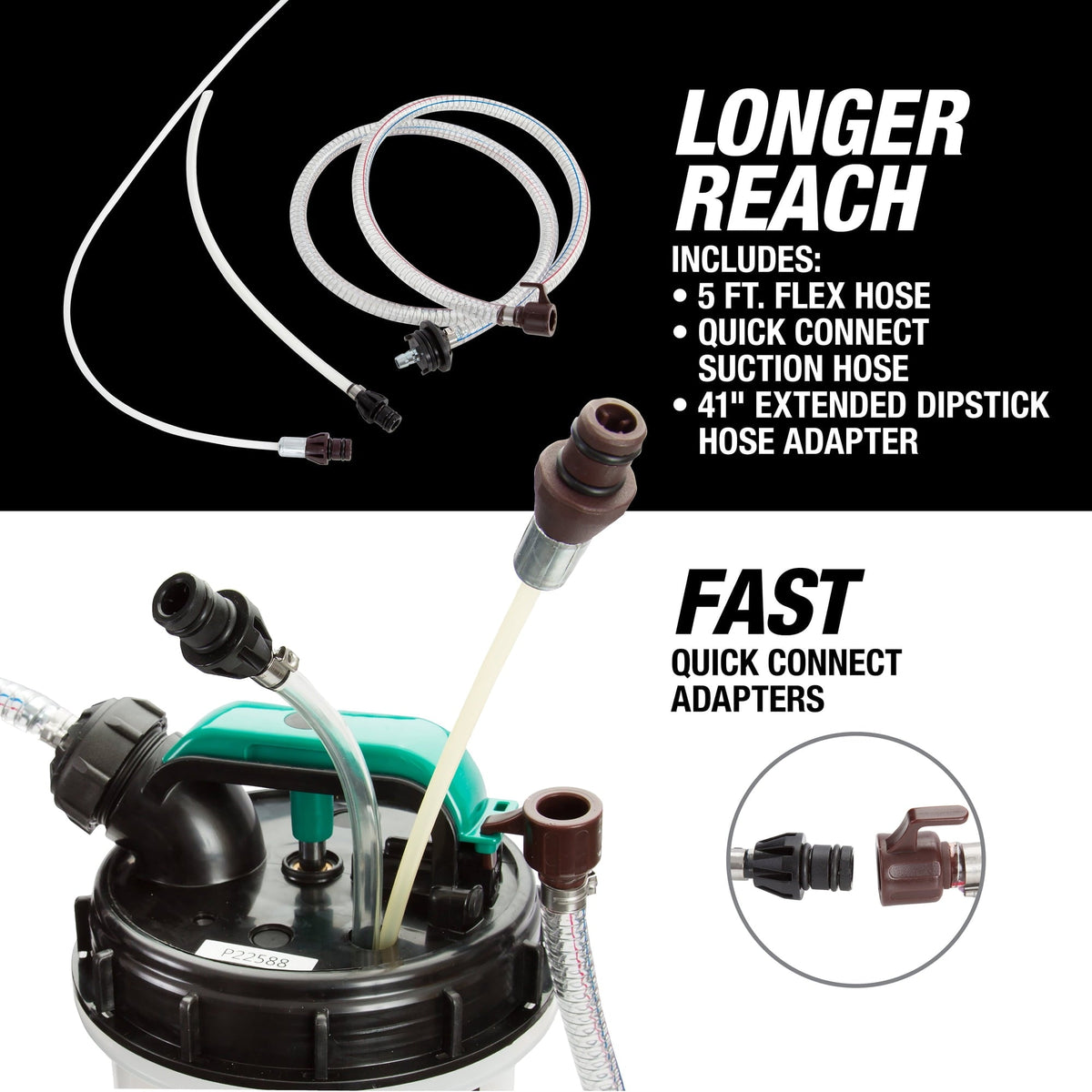 OEMTOOLS 24389 Manual Fluid Extractor - 1.4 Gallons (5.3L)