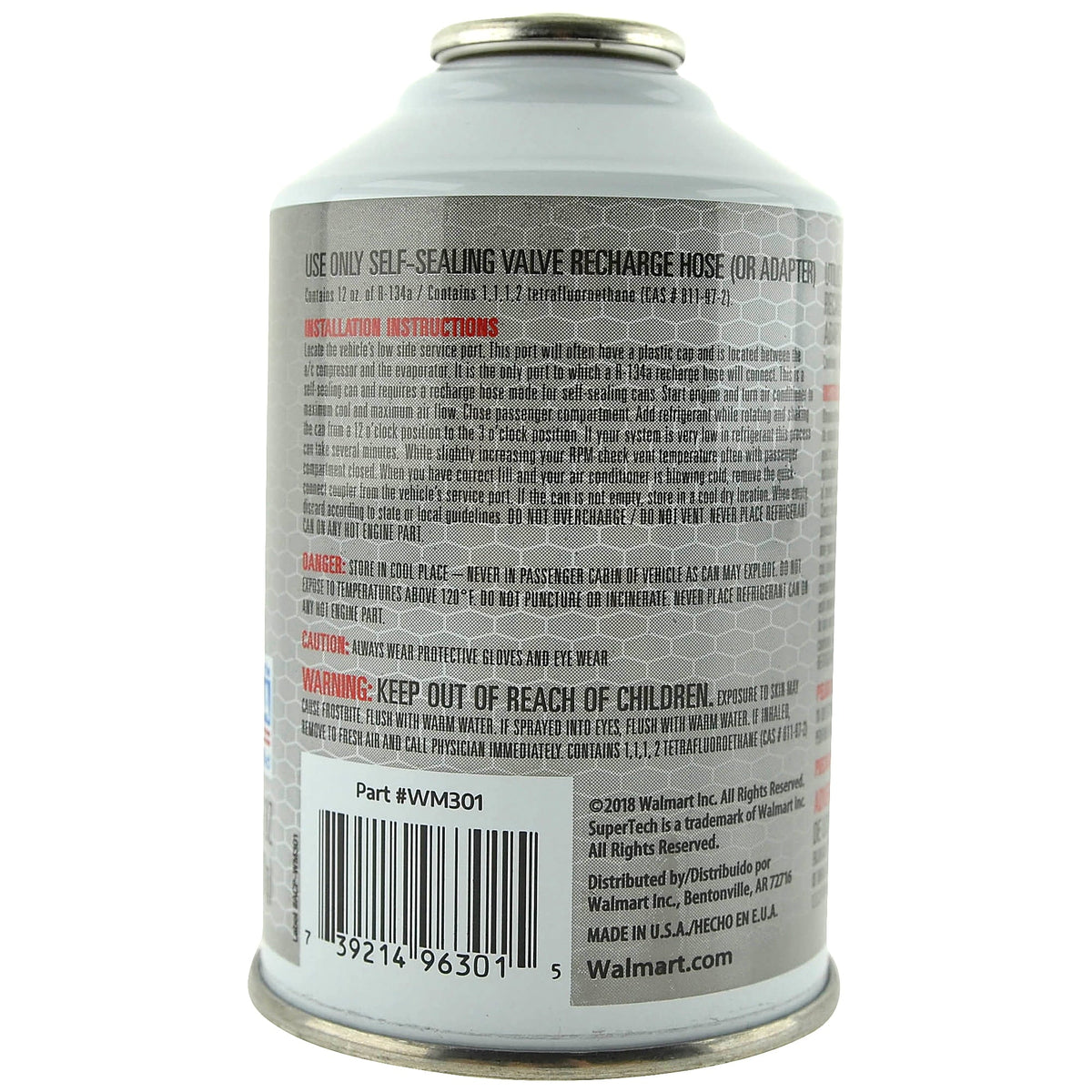 Super Tech Automotive Refrigerant R-134A, 12 oz Cans, 12 Pack
