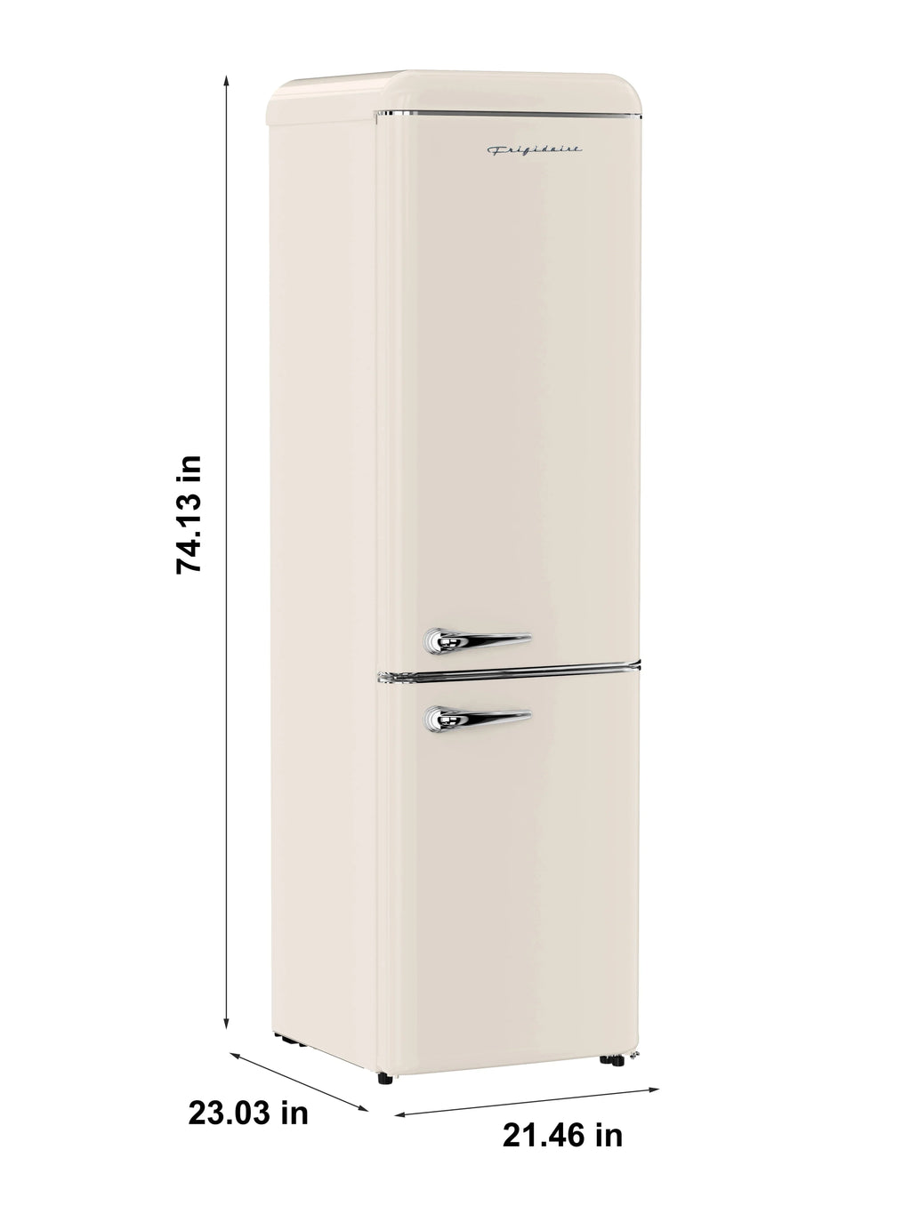 Frigidaire Bottom Mount Retro Refrigerator, 9.0 Cu. Ft., Black