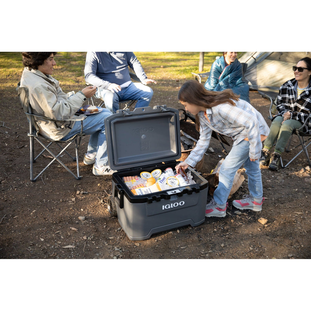 Igloo 52 QT Overland Ice Chest Cooler with Wheels, Gray