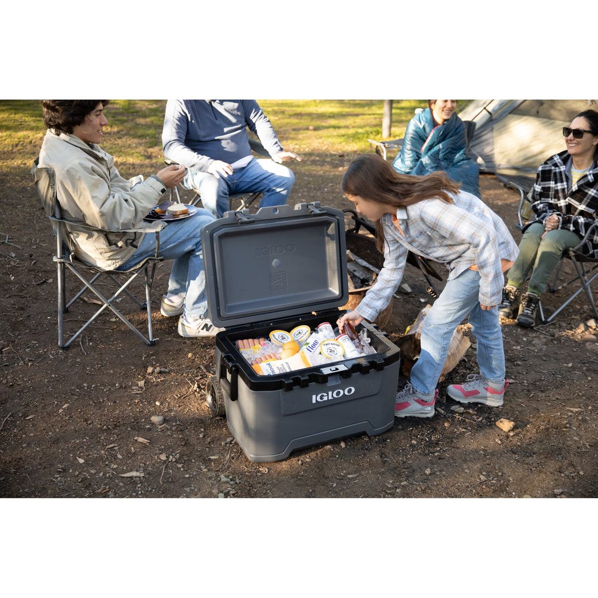 Igloo 52 QT Overland Ice Chest Cooler with Wheels, Gray