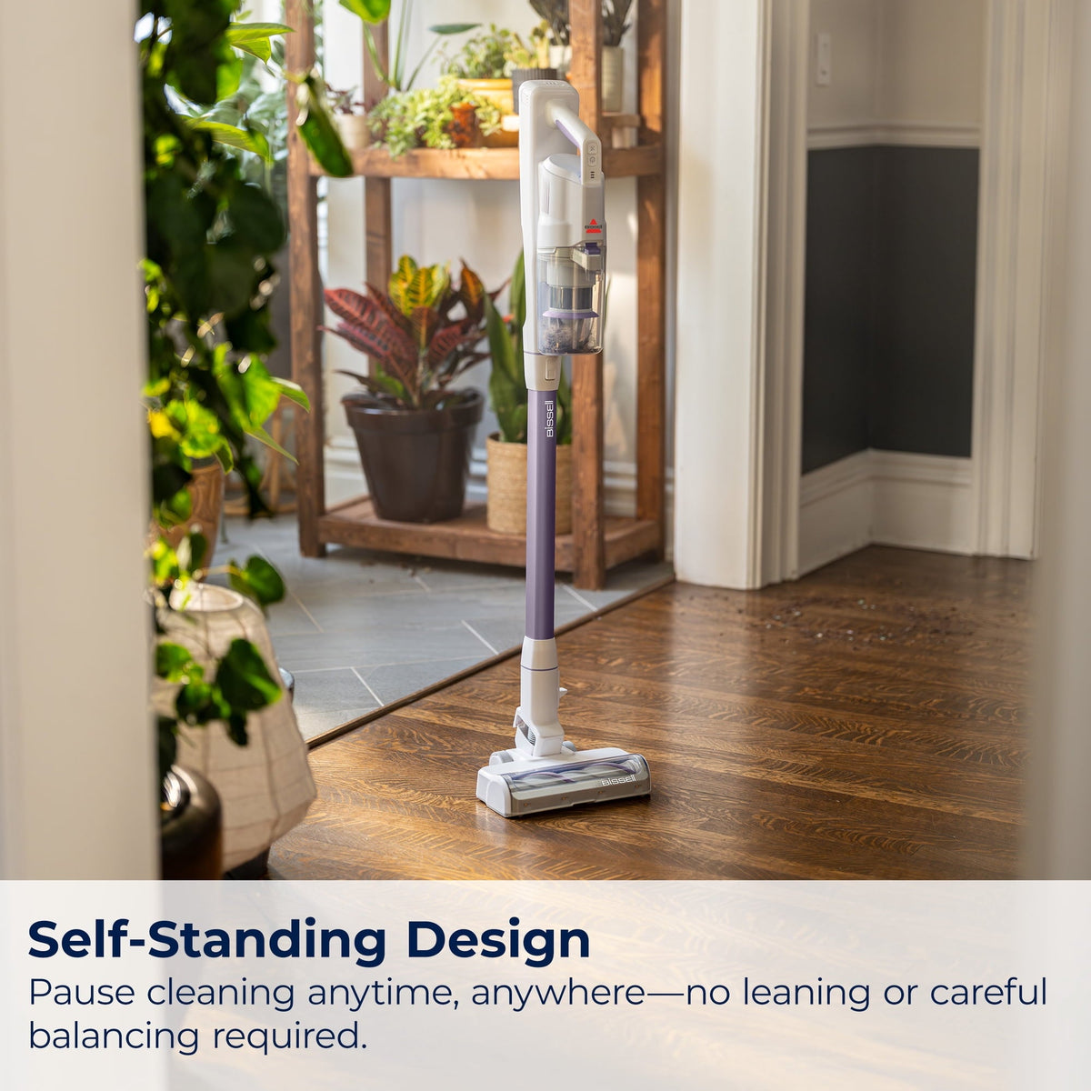 BISSELL PowerClean 200W Cordless Stick Vacuum, for Carpet & Hard Floors Self-Standing, Tangle-Free 40 min run time 4172
