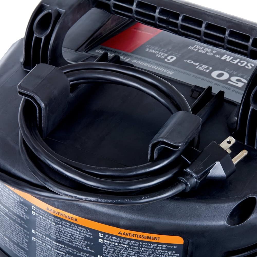 150 Compressor 6 Gallon Oil-Free Pancake Air Compressor, 150 PSI, 2.6 SCFM at 90 PSI ...