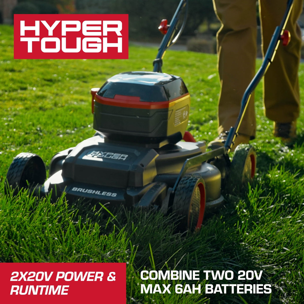 Hyper Tough 2X20V 18-inch Side-Discharge Lawn Mower