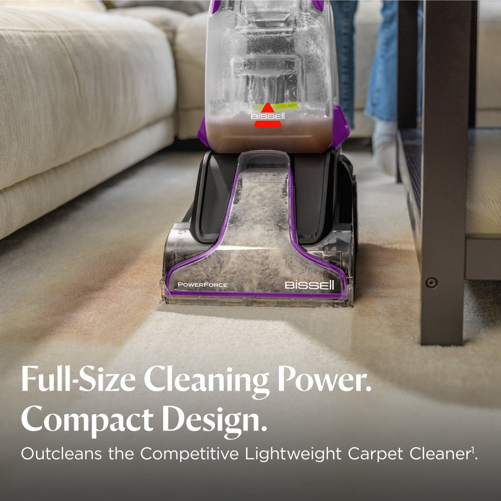 BISSELL PowerForce PowerBrush Upright Deep Cleaner, for Carpet, Compact and Lightweight, Advanced Pro Max Clean + Protect Formula Included, 3938