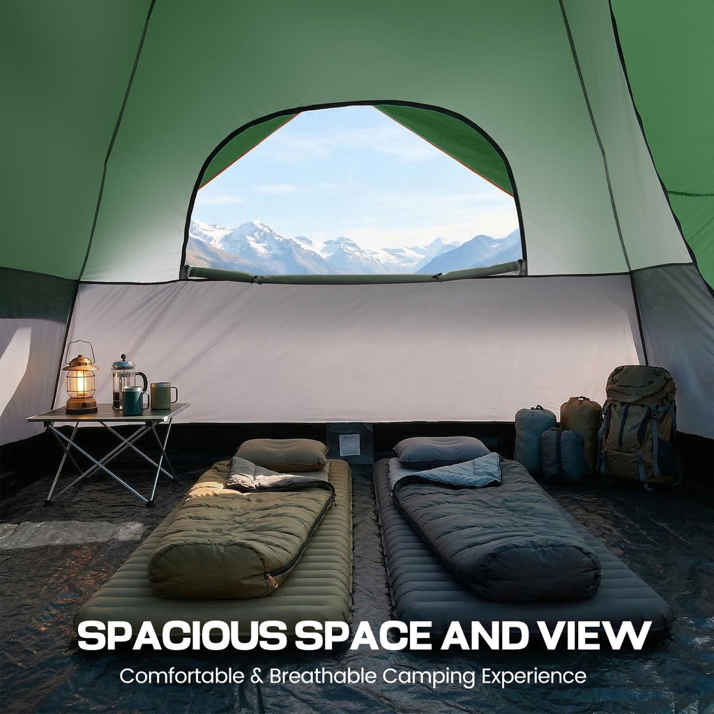 COBIZI 6-8-10 Person Camping Tents with Rainfly, Tent for Camping with Pockets, Waterproof Camp Tent with Mesh Windows, Family Camping Tent For