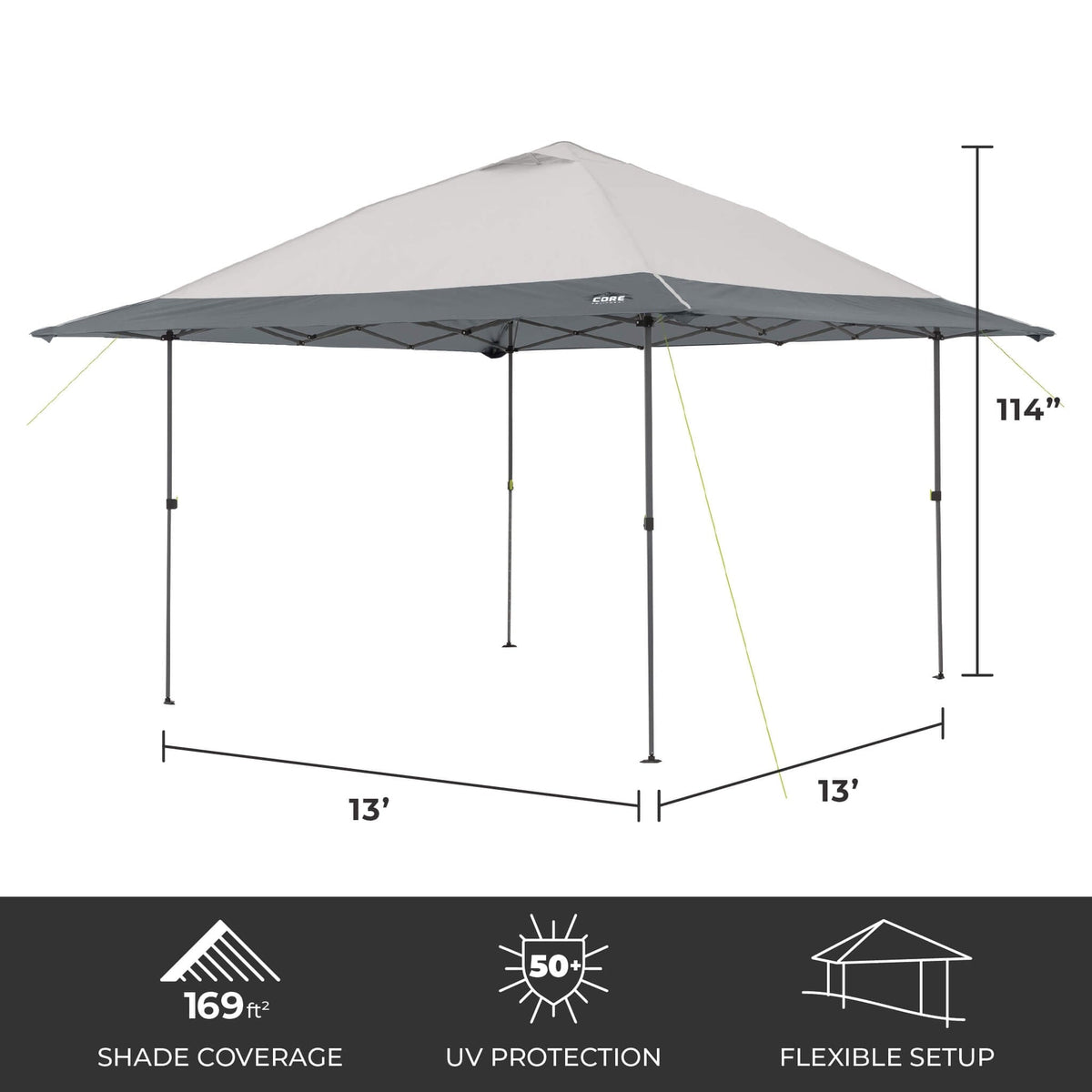 Core 13 x 13 Center Push Instant Canopy
