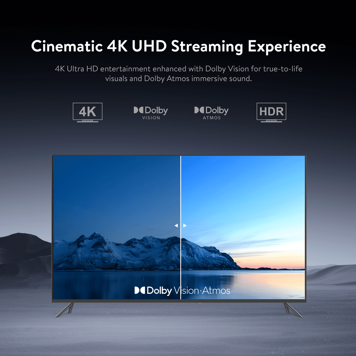 onn 4K Pro Streaming Device, Google TV with Gemini (NEW 2026 Model) - Ultra-fast Streaming, Stunning 4K UHD, 32GB Storage, 3GB RAM, Dolby Vision &