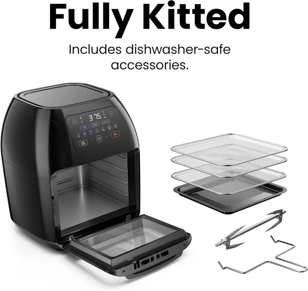 Chefman Digital Air Fryer With Rotisserie, 10 Qt, 17 Presets - CRJ38-10-RDO-V2